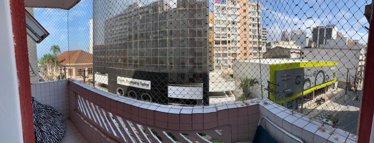 Apartamento Vento E Mar - 2 Quartos Com Sacada Na Quadra Da Praia Do Gonzaga Santos  Eksteriør bilde